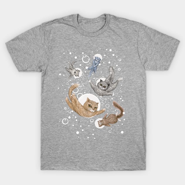 Space Cats T-Shirt by ruta13art